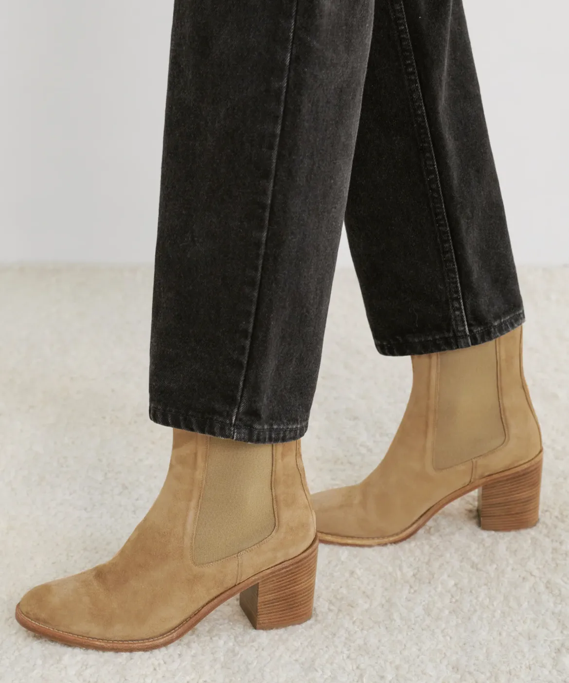Jenni Kayne Suede Frankie Chelsea Boot Dark Sand Hot