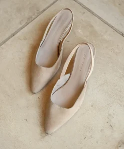Jenni Kayne Suede Kitten Heel Tan Clearance