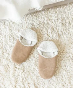 Jenni Kayne Suede Moroccan Slipper Taupe Outlet