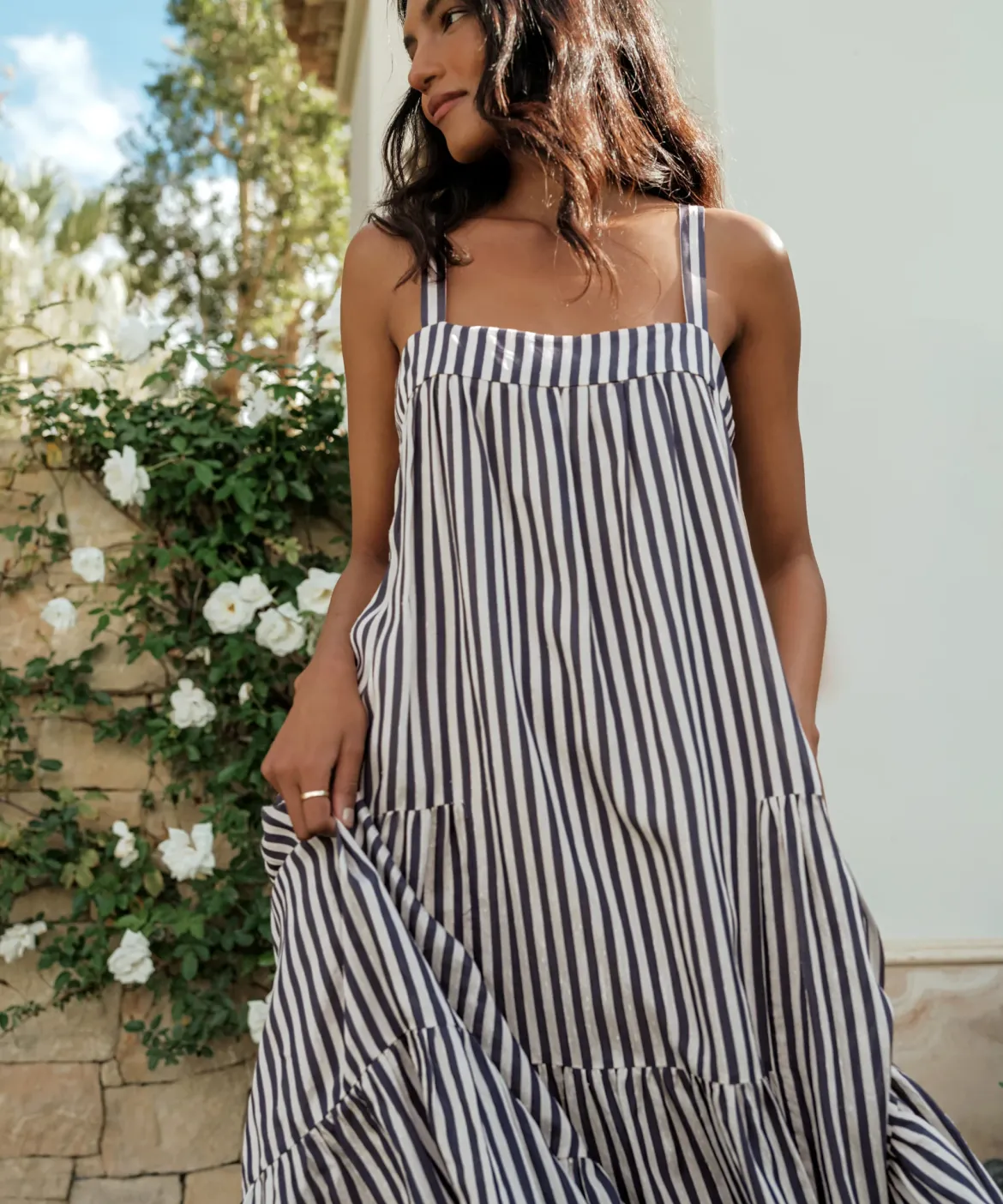 Jenni Kayne Summer Dress Ink Stripe Discount