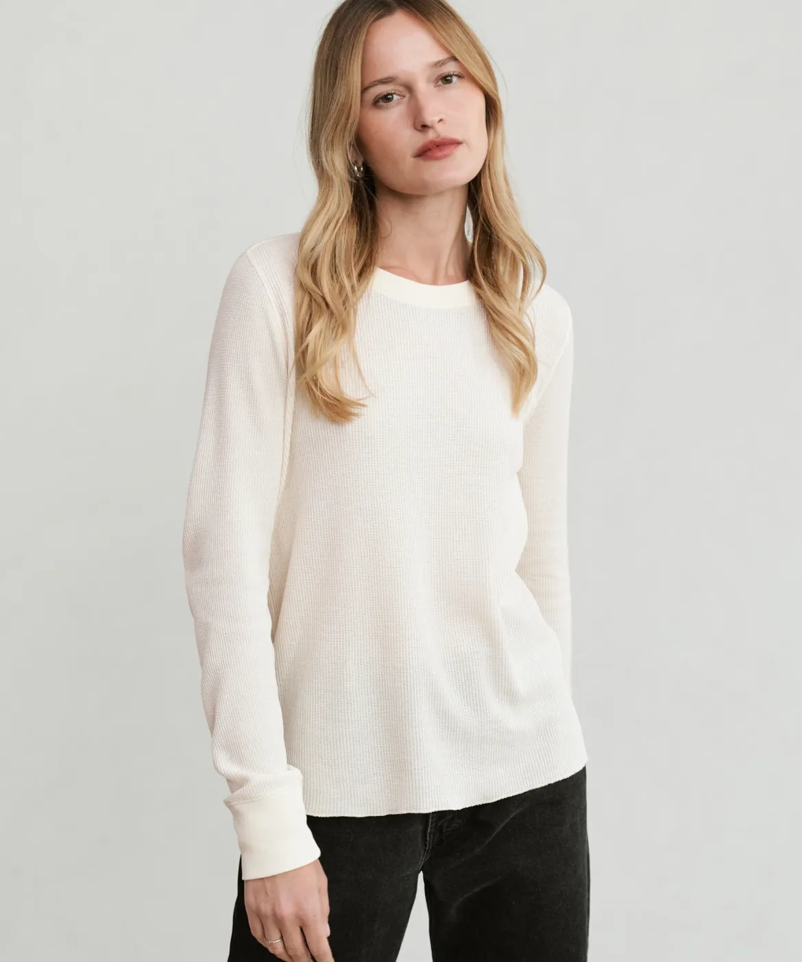 Jenni Kayne Thermal Long-Sleeve Ivory New