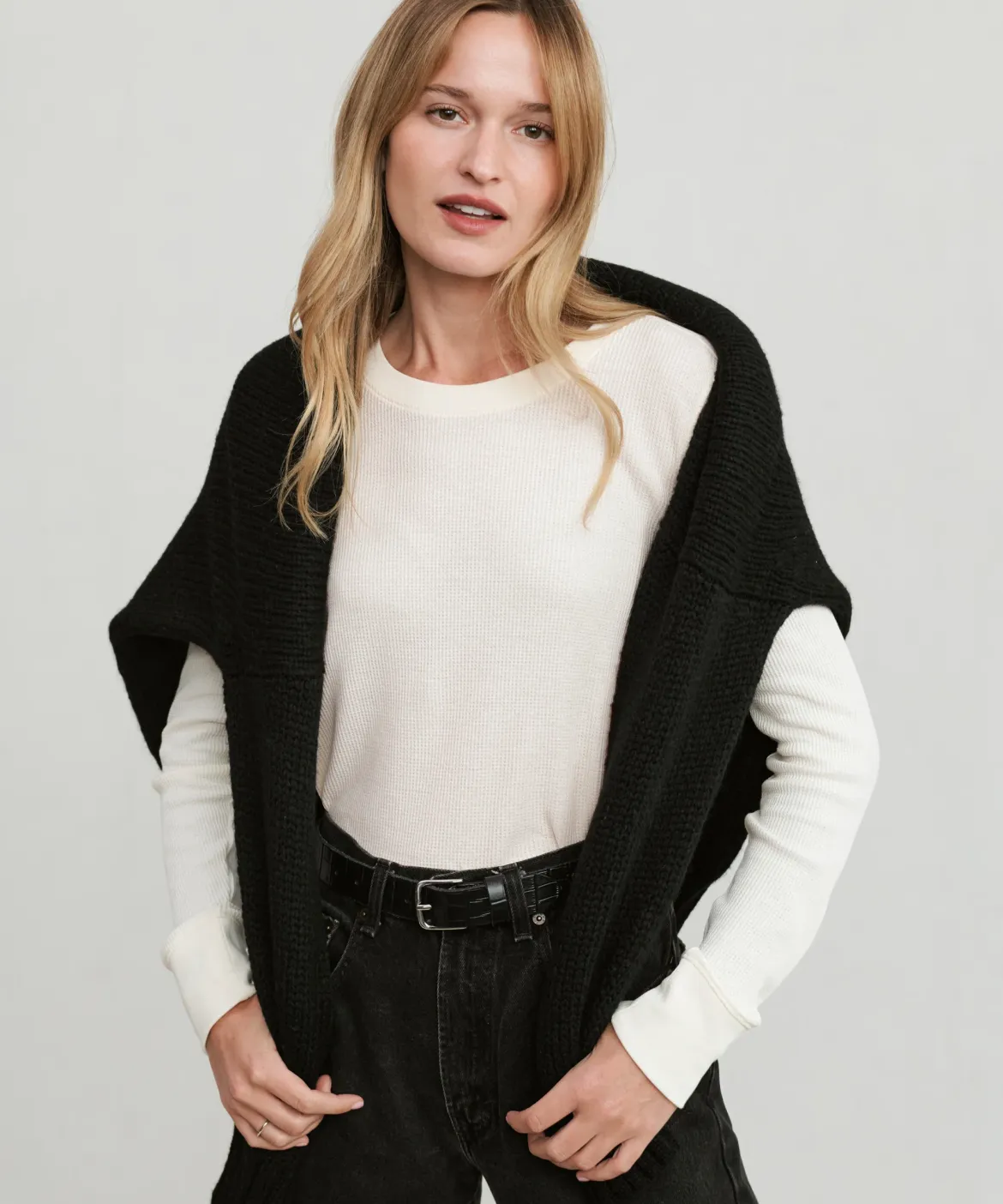 Jenni Kayne Thermal Long-Sleeve Ivory New