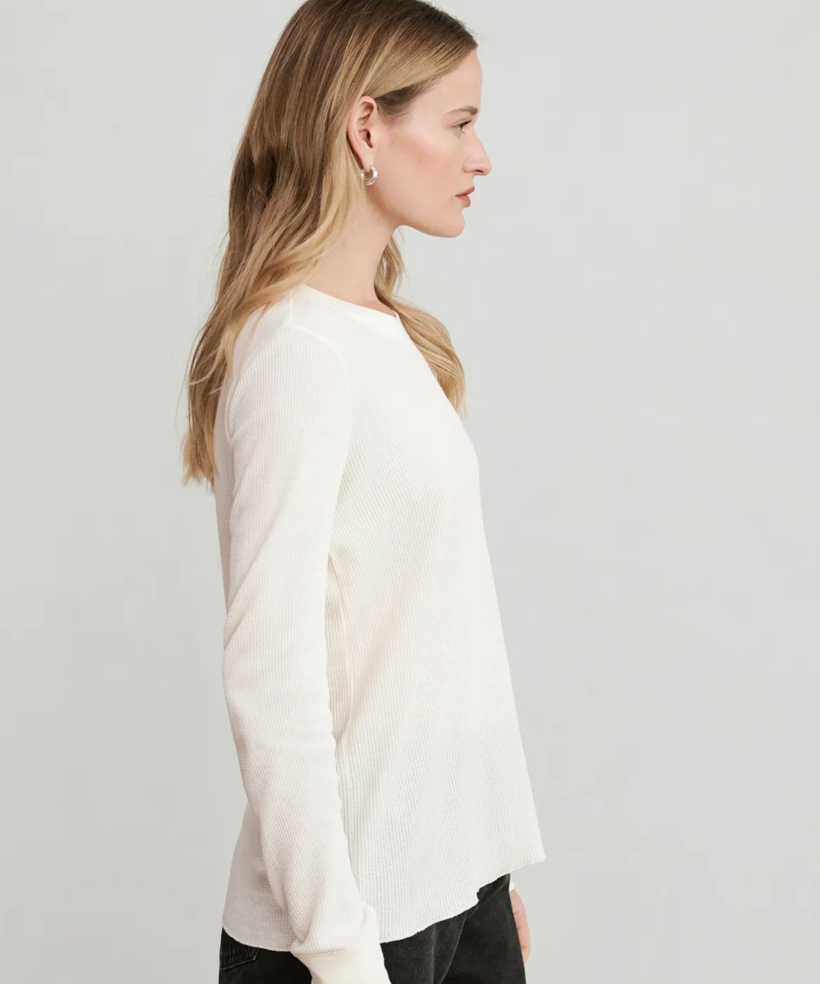 Jenni Kayne Thermal Long-Sleeve Ivory New