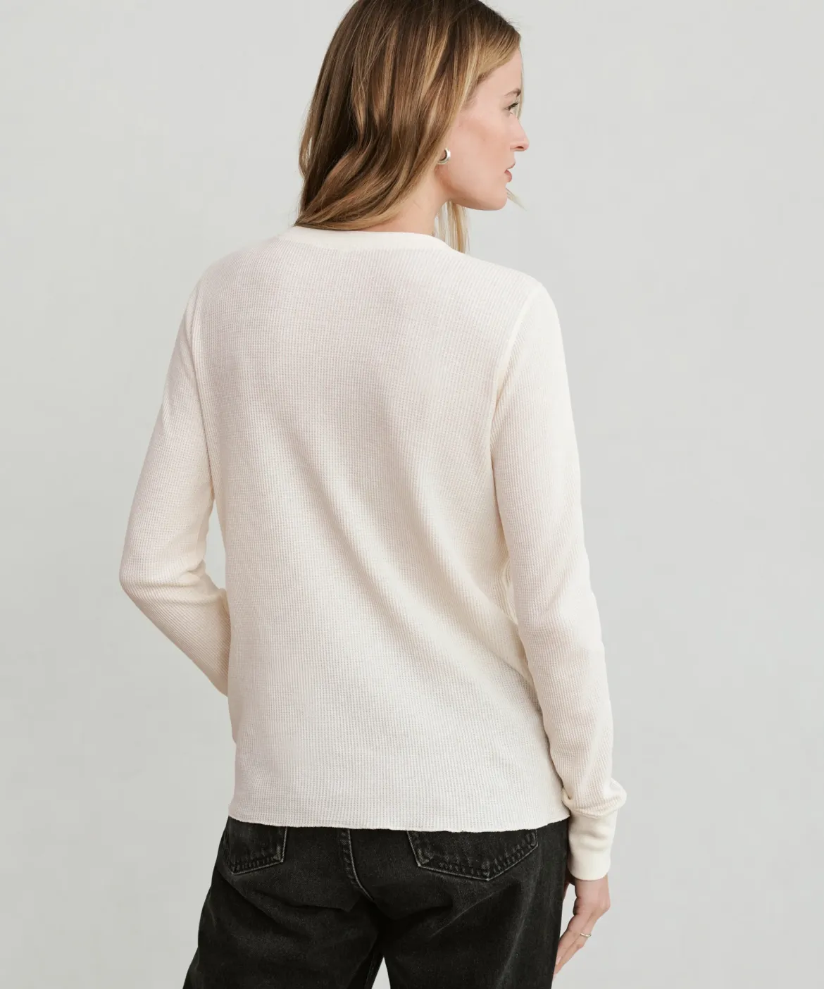 Jenni Kayne Thermal Long-Sleeve Ivory New