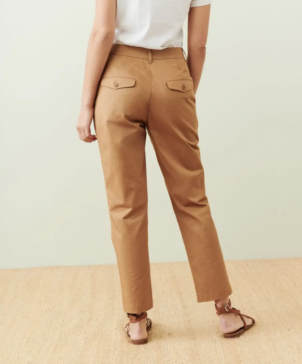Jenni Kayne Twill Trouser Tan Clearance