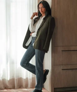 Jenni Kayne Uptown Blazer Dark Green Outlet