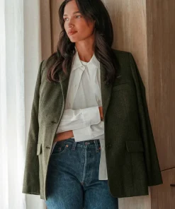 Jenni Kayne Uptown Blazer Dark Green Outlet