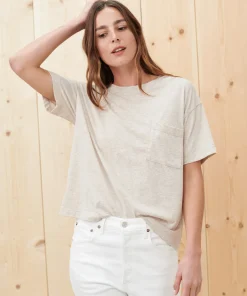 Jenni Kayne Vintage Pocket Tee Oatmeal Outlet