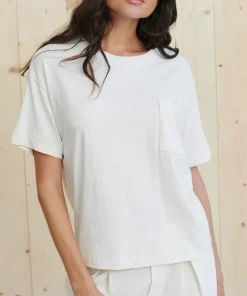 Jenni Kayne Vintage Pocket Tee Ivory Fashion