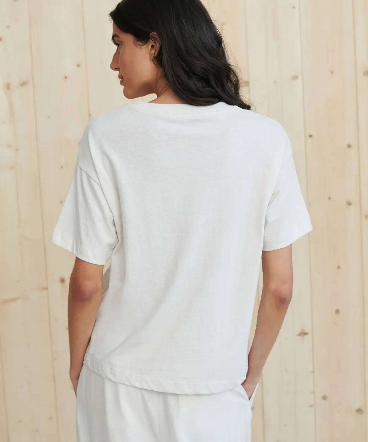 Jenni Kayne Vintage Pocket Tee Ivory Fashion