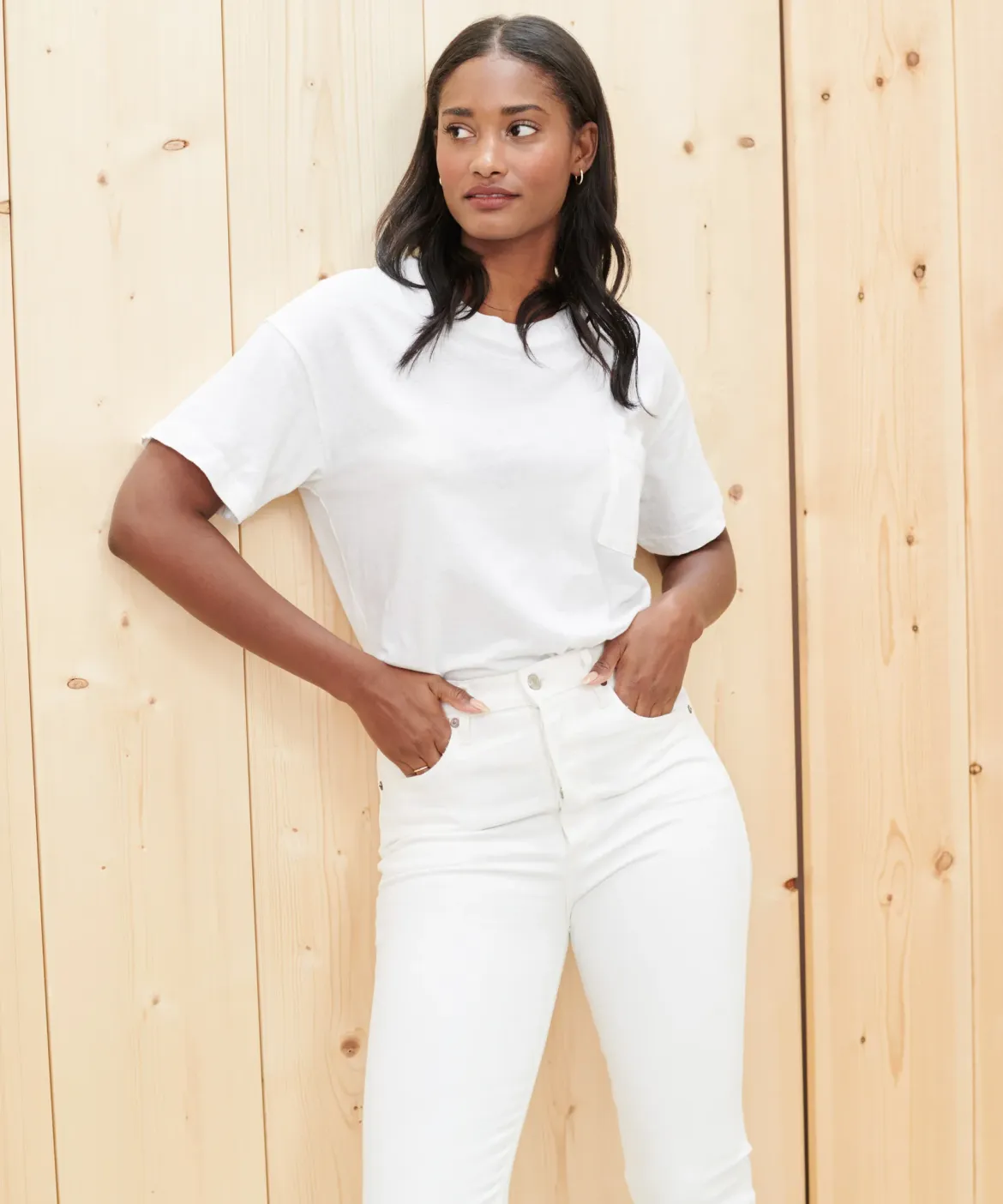 Jenni Kayne Vintage Pocket Tee White Hot