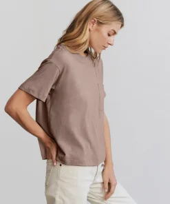 Jenni Kayne Vintage Pocket Tee Taupe Discount