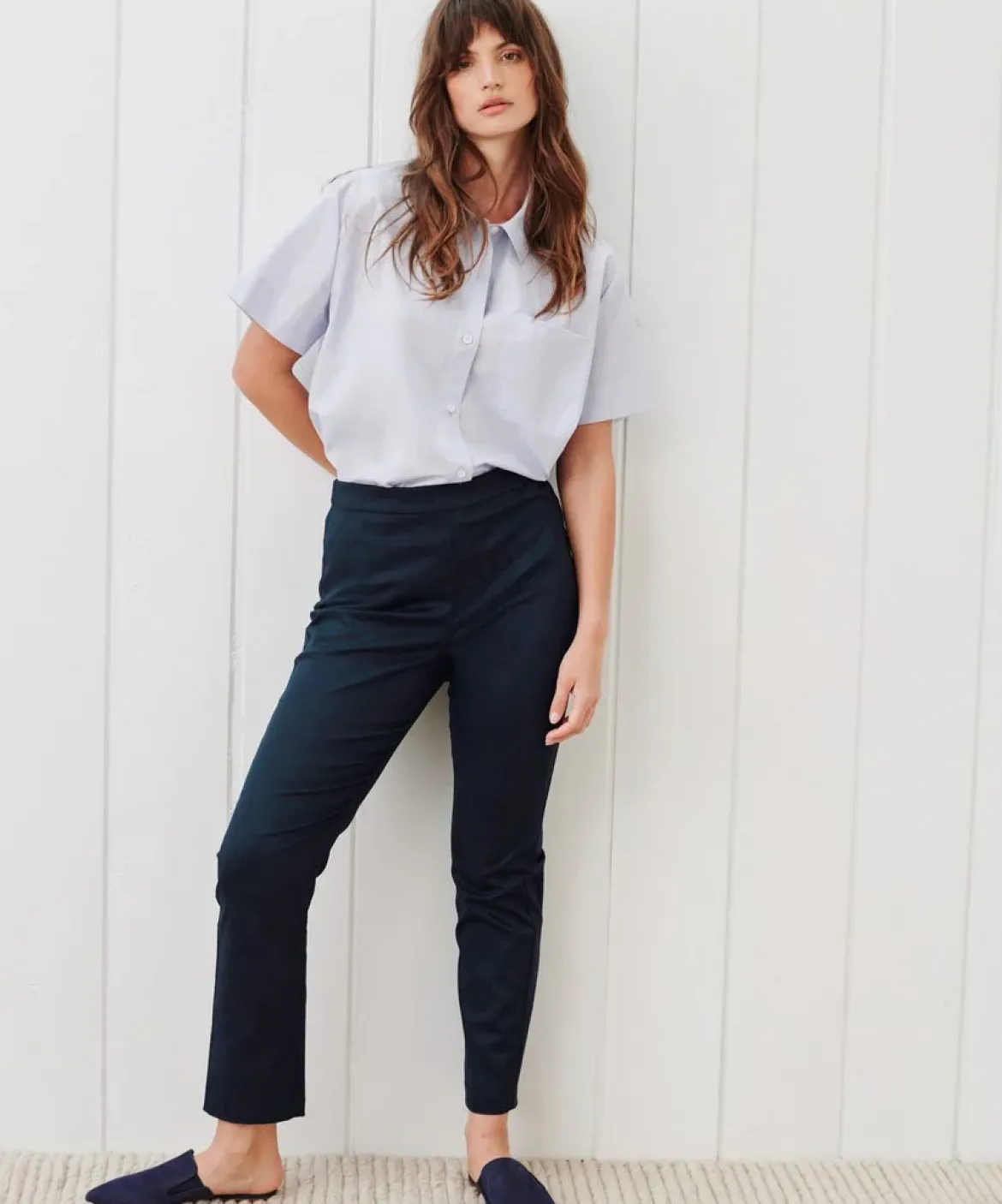 Jenni Kayne Weekender Slim Trouser Navy Clearance