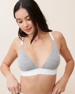 Jenni Kayne Whipped Triangle Bralette Grey Hot