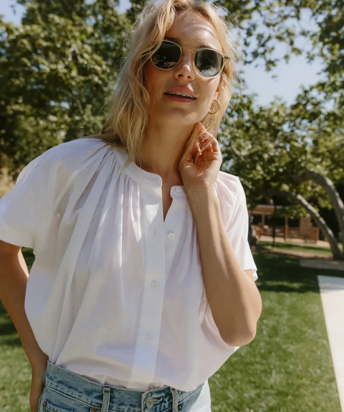 Jenni Kayne Willow Blouse Ivory Fashion
