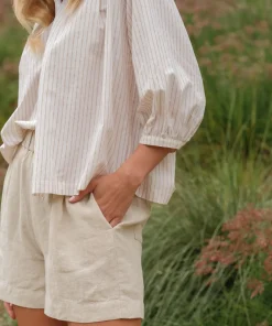 Jenni Kayne Willow Blouse Putty Stripe Sale
