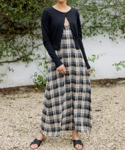Jenni Kayne Winona Slip Dress Black Plaid Online