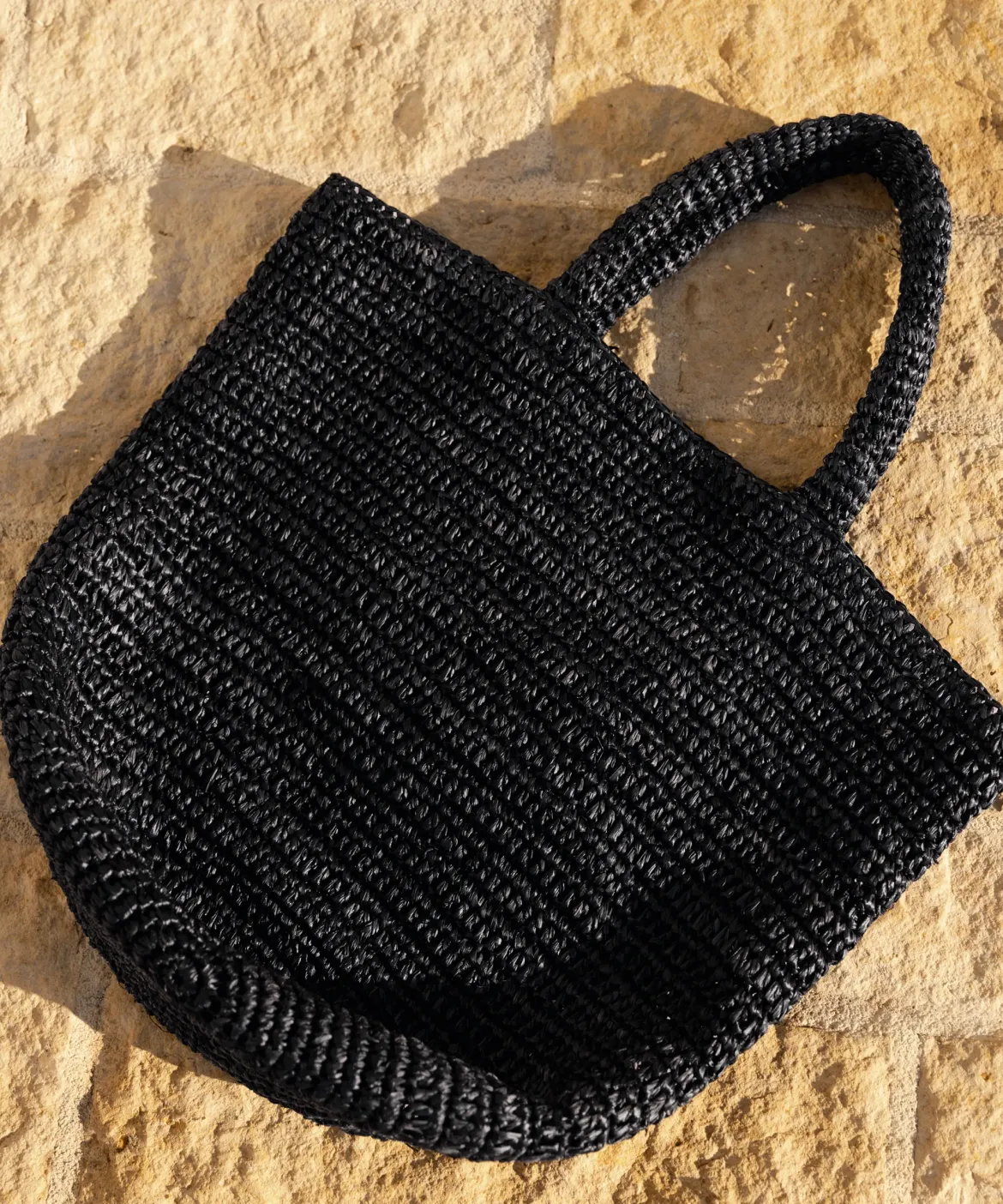 Jenni Kayne Woven Raffia Tote Black Fashion