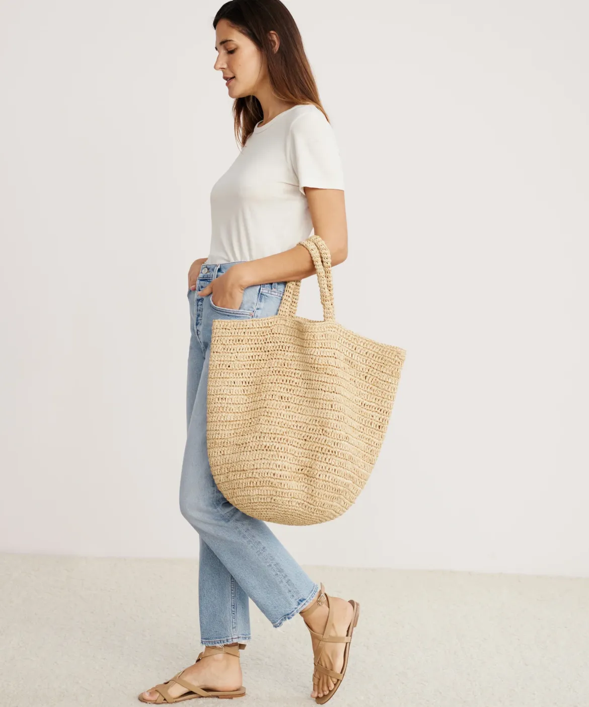 Jenni Kayne Woven Raffia Tote Natural Best