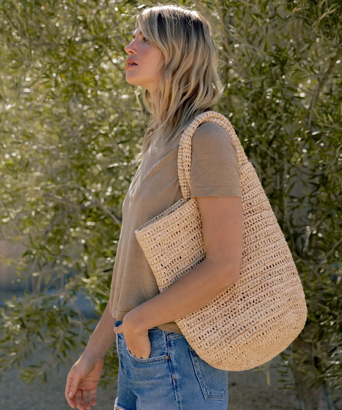 Jenni Kayne Woven Raffia Tote Natural Best